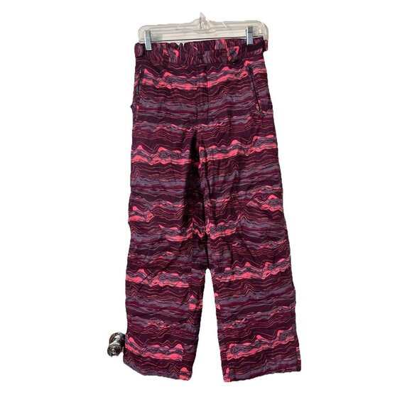 L.L. Bean girls size 12 purple printed snow pants 291574 - Picture 1 of 9